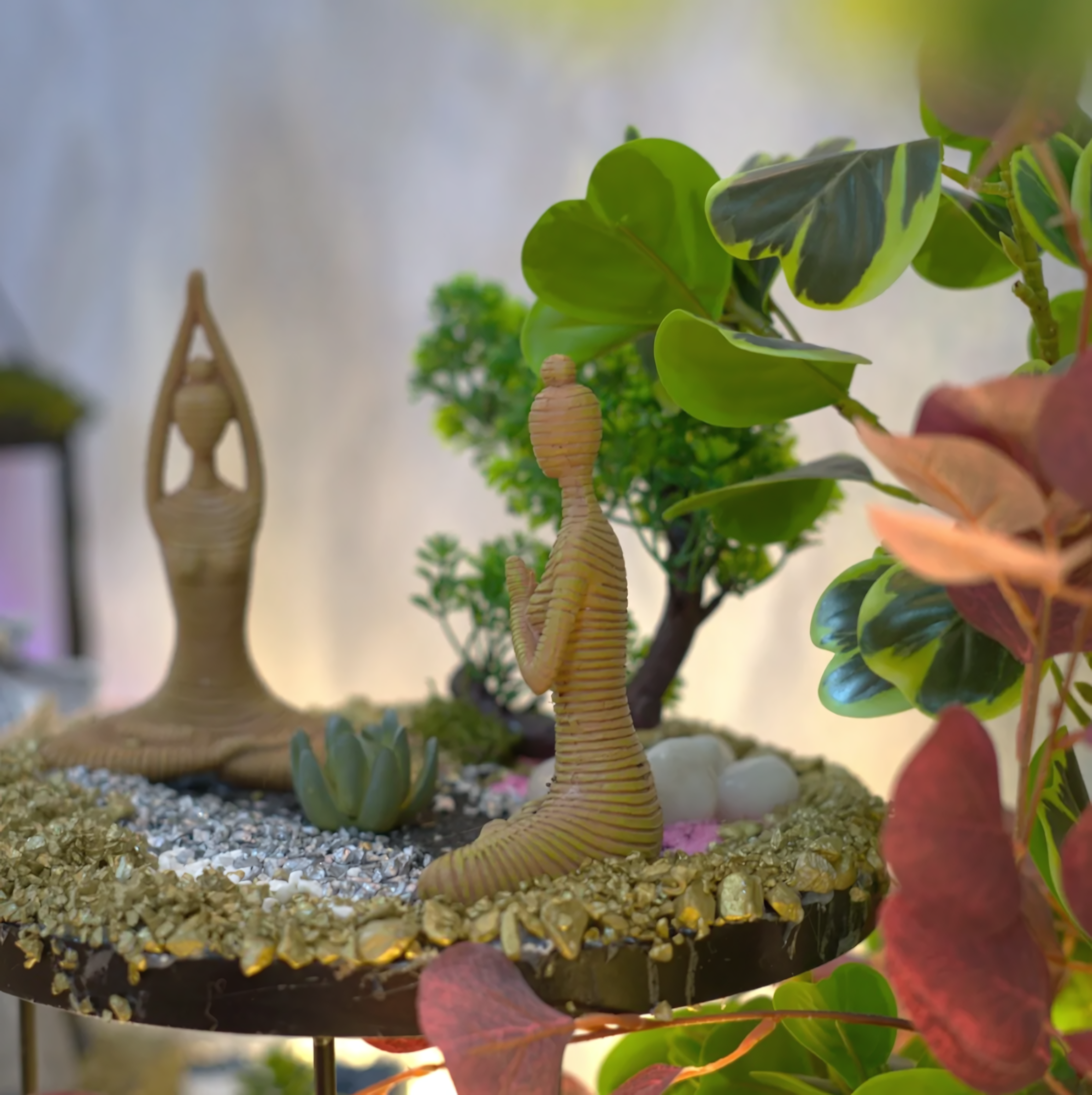 Rincón de bienvenida zen y relajación en Serenity Wellness Center